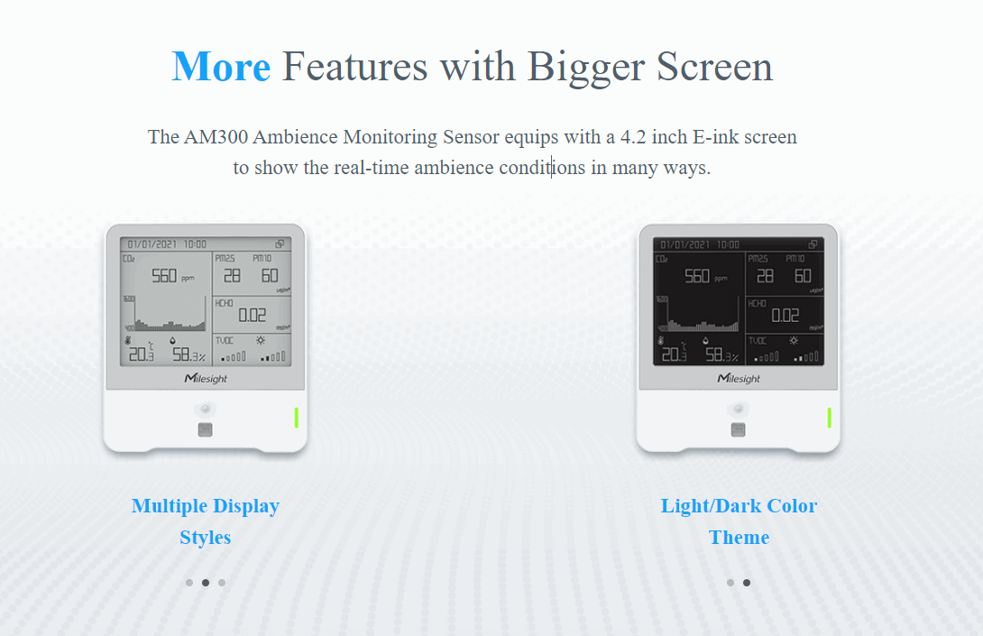 Milesight AM319 9-in-1 wireless IAQ Sensor - Lorawan