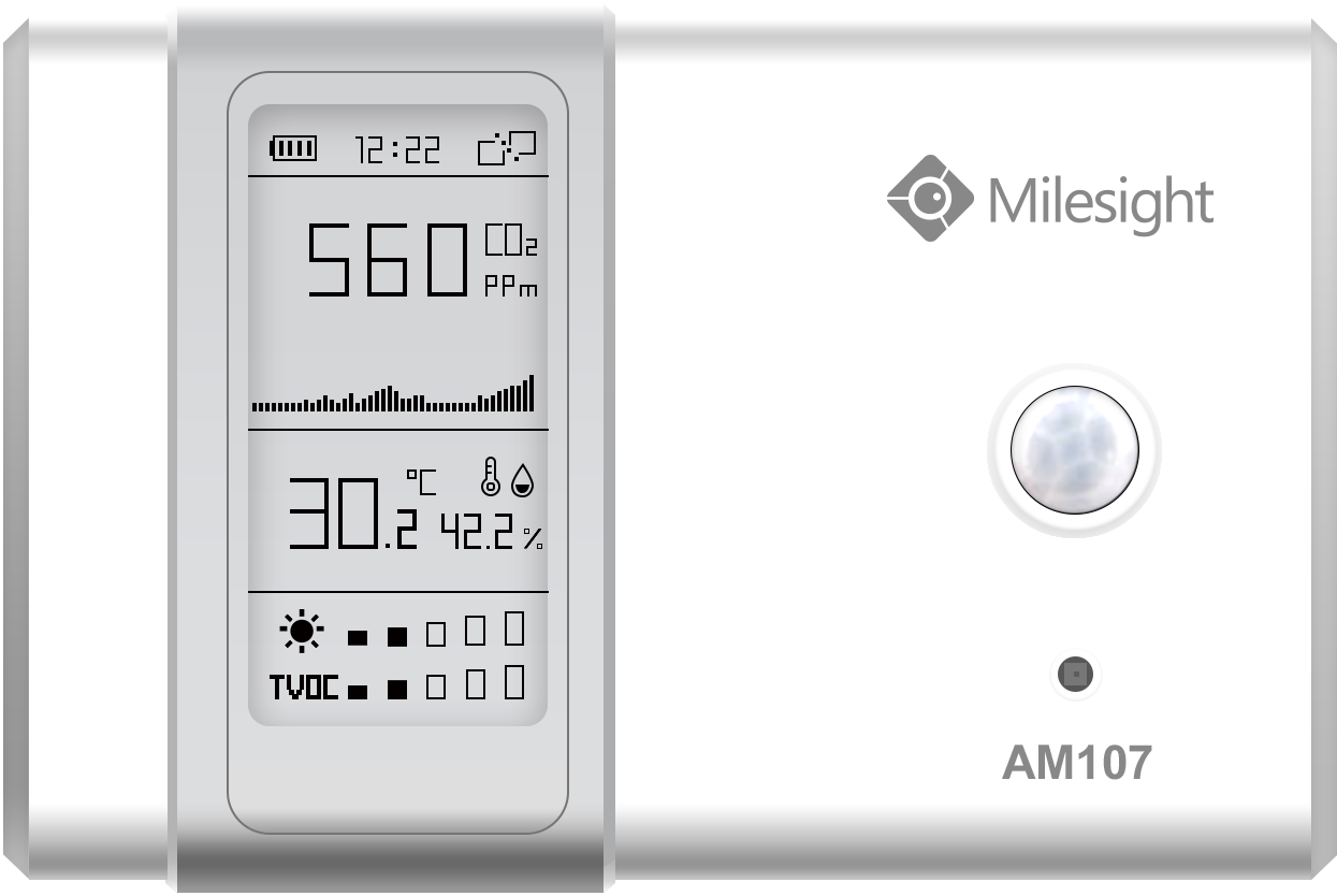 Milesight AM107-CO2-868M LoRaWAN Ambient Monitor Sensor